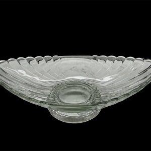 Antique Boat Shaped Handcrafted (c.1900) era Centerpiece Bowl with Optic Glass.